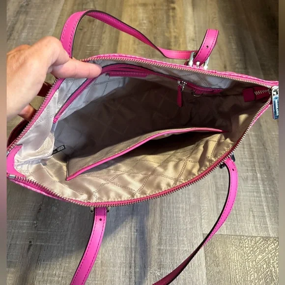 Michael Kors Pink Monogram Tote - Picture 4 of 15